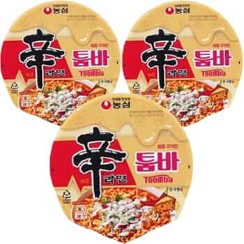 Amazon.co.jp: 農 心 辛ラーメン トゥーンバ カップ麺113g 3個